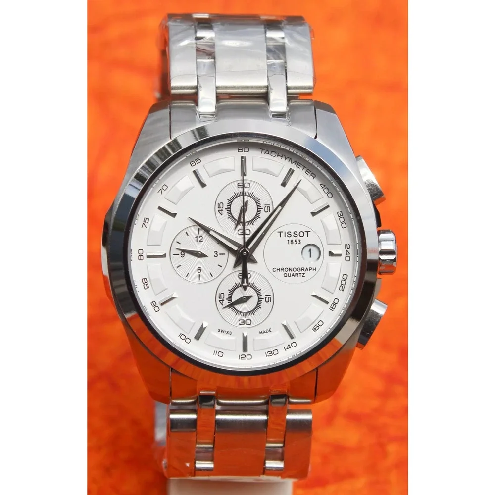 Tissot Couturier Tachymeter Swiss Chronograph Men's Black Dial Wristwatch